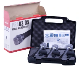 Superlux PRAD3 вокальный динамический микрофон, набор 3 шт., в кейсе