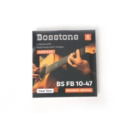 Bosstone BS FB10-47 Комплект из 6-ти струн для акустической гитары фосфор бронза