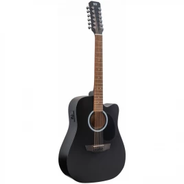 12-струнная электроакустическая гитара JET JDEC-255/12 BKS