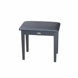 TEMPO Turris 127/MB - банкетка деревянная, кожзам, цвет: чёрный матовый, нотное отделение