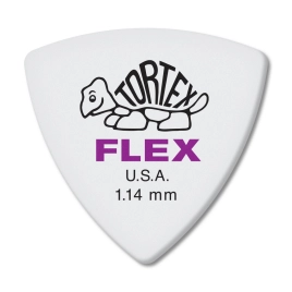 456P1.14 Tortex Flex Медиатор, 1шт, толщина 1,14мм, треугольный, Dunlop