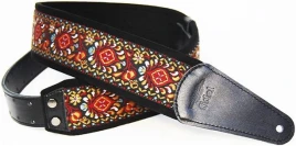 FIDEL FL22002E орнамент красный / чёрный - Ремень для гитары