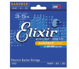 Струны для электрогитары Elixir Nanoweb 12152 12-52