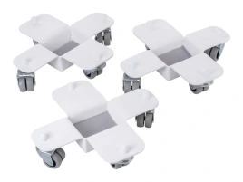 AGPST-1WH Комплект транспортировочных роликов для рояля (3шт), белый, Aurora