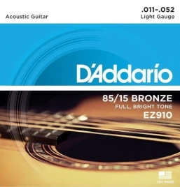 Струны для акустической гитары D'addario EZ910 11-52