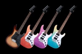 SL810-BLBT Электрогитара со встроенным процессором, голубая, GTRS