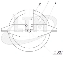 XLINE· БКО-0-300 Блок канатный обводной на 1 пеньковый канат