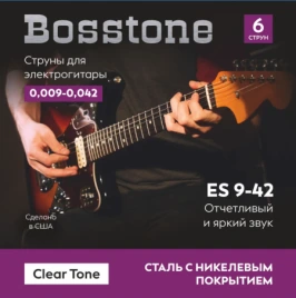 Bosstone ES 9-42 Струны для электрогитары из стали с никелевым покрытием