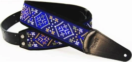 FIDEL FL22008E орнамент синий / чёрный - Ремень для гитары