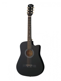 Акустическая гитара, с вырезом, черная, Foix FFG-3810C-BK