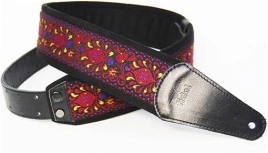 FIDEL FL22006E орнамент бордовый / чёрный - Ремень для гитары