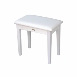 TEMPO Turris 127/MW - банкетка деревянная, кожзам, цвет: белый матовый, нотное отделение