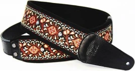 FIDEL FL22005E орнамент коричневый / чёрный - Ремень для гитары