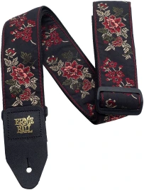 ERNIE BALL 4142 Jacquard Red Rose - Ремень для гитары