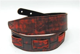 FIDEL FL60022L21L Огонь / чёрная нитка - Ремень для гитары