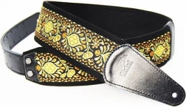 FIDEL FL22000E орнамент жёлтый / чёрный - Ремень для гитары