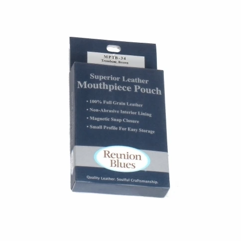 REUNION BLUES MPTB-15-34 - кожаный чехол для мундштука тромбона.(коричневый) фото 3