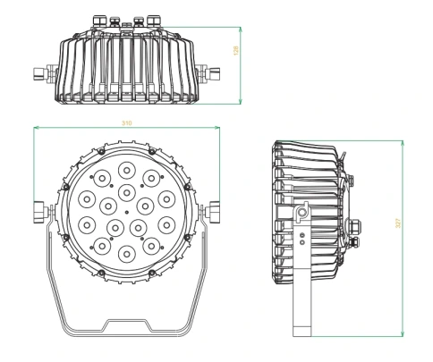 INVOLIGHT LEDPAR154W - всепогодный LED прожектор, RGBW 15x 8Вт, IP65, DMX-512 фото 4