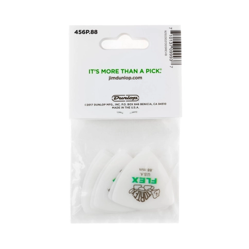 456P.88 Tortex Flex Медиатор, 1шт, толщина 0,88мм, треугольный, Dunlop фото 3