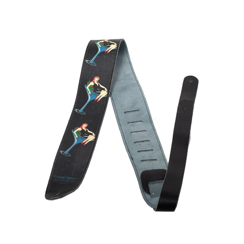 PERRI'S P25VK-1347 - кожаный ремень (2,5'), (Чёрный , Vulture Culture, Девушка в бокале для мартини) фото 1