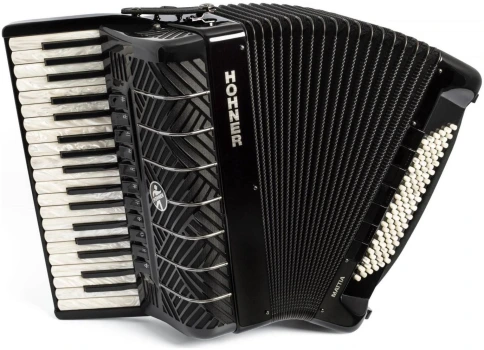 HOHNER MATTIA IV 96 BK gun black pearl keys - Аккордеон 7/8 фото 1
