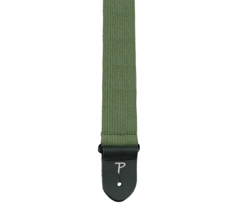 Perri's CWS20-1688 - Ремень для гитары, Серия COTTON, Материал: хлопок, Рисунок: отсутствует, Цвет: зелёный, Ширина ремня: 5 см, Длина: 99 - 147 см фото 1