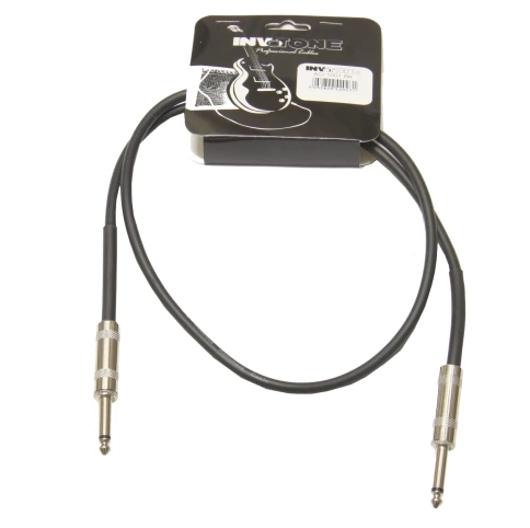 INVOTONE ACI1001 BK - инструментальный кабель, 6,3 джек моно <-> 6,3 джек моно, длина 1 м (черный) фото 1