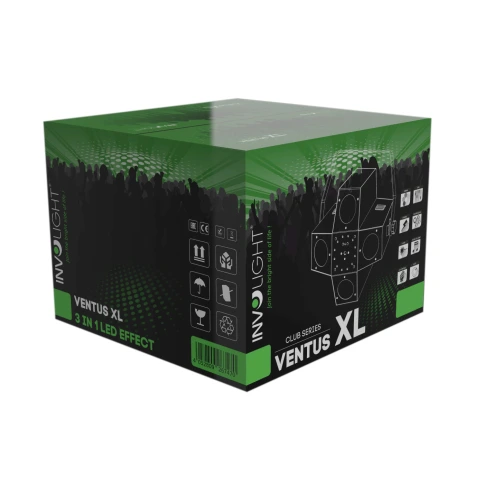 INVOLIGHT Ventus XL - LED световой эффект, RGBW 25x 1Вт, строб 12х 1 Вт W, лазер 50 мВт G, 100 мВт R фото 3