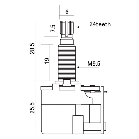 Потенциометр Hosco CTS-A500-PPL фото 2