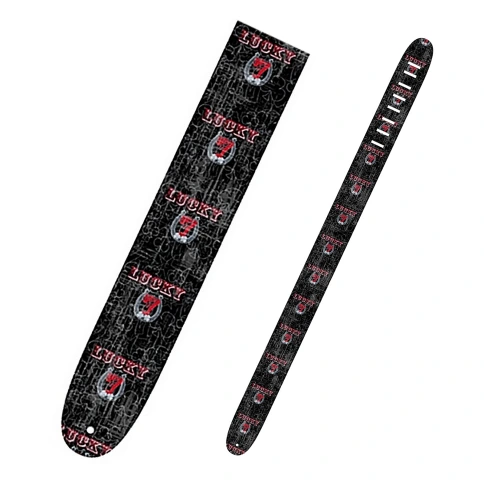 PERRI'S P25V-1136 - кожаный ремень (2,5') для гитары (Lucky 7 - счастливая семёрка) фото 1