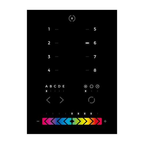 NICOLAUDIE ARCHITECTURAL STICK-KE2 - настенный сенсорный DMX контроллер, 1024 канала, 200 сцен, 5 зо фото 1