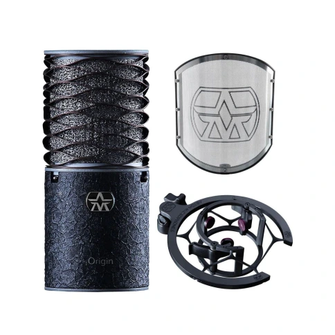 ASTON MICROPHONES ORIGIN BLACK BUNDLE - студийный конденсаторный микрофон, фильтр Aston Swiftshield фото 1