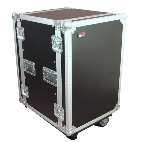 GATOR G-TOUR 12U CAST - рэковый флайт-кейс, 12 U, на колесах,дерево,черный фото 2