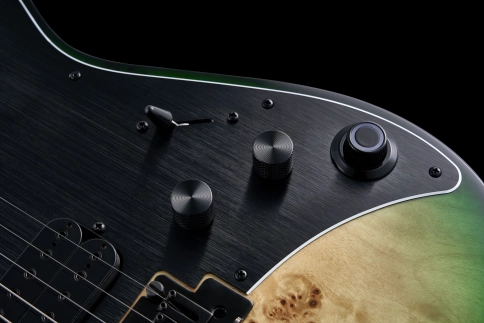 M810-GNBT Modern Электрогитара с встроенным процессором, зеленая, GTRS фото 5