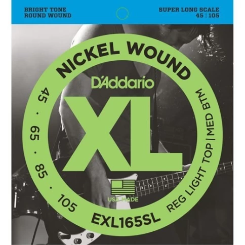 Струны для бас-гитары Daddario EXL165SL 45-105 фото 1