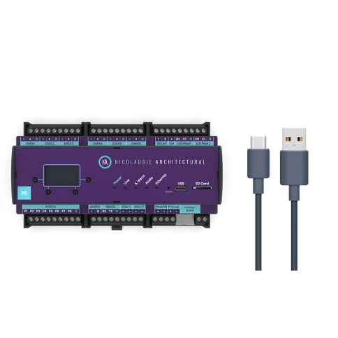 NICOLAUDIE ARCHITECTURAL DINA-DR1 - DMX-интерфейс, 6х DMX512 (3072 канала), 20зон, 2000сцен, USB-C, фото 2