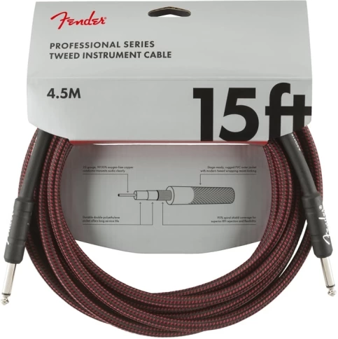 Инструментальный кабель Fender PRO 15 INST CABLE RED TWD фото 1