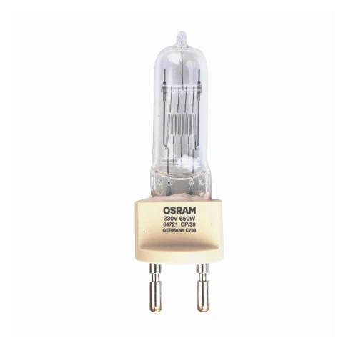 OSRAM 64721/CP39 - лампа галоген. 230 В/650 Вт, G22, ресурс 100 часов фото 1