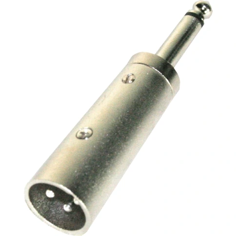 INVOTONE AD320 - переходник 3P XLR папа <>6.35мм моно джек папа, корпус металл фото 1