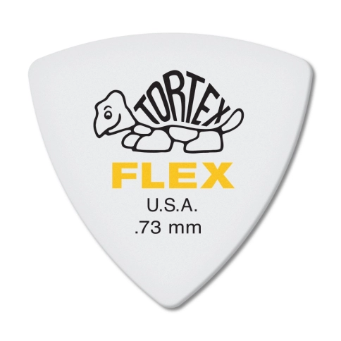 456P.73 Tortex Flex Медиатор, 1шт, толщина 0,73мм, треугольный, Dunlop фото 1