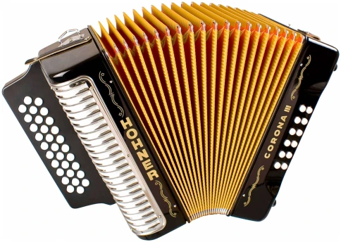 HOHNER Corona III GCF black lacquered - Аккордеон диатонический фото 1