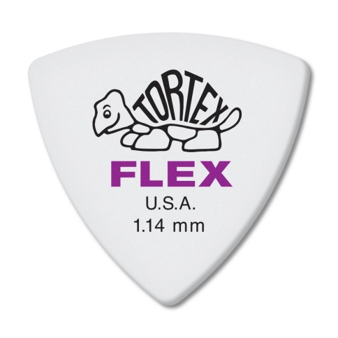 456P1.14 Tortex Flex Медиатор, 1шт, толщина 1,14мм, треугольный, Dunlop фото 1