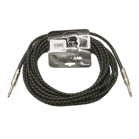INVOTONE ACI1106 BK - инструм. кабель, 6,3 джек моно <-> 6,3 джек моно, тряп. изол, дл. 6 м (черный) фото 1