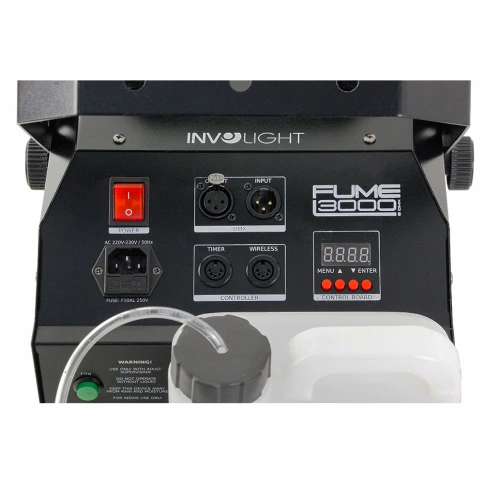 INVOLIGHT FUME3000DMX - генератор дыма 1700Вт, беспроводной пульт ДУ, DMX 512-1канал фото 3