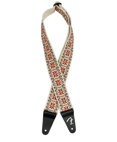 Ремень гитарный FENDER PASADENA WOVEN STRAP LATTICE ORNG фото 1