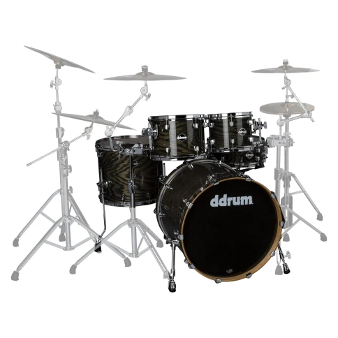 DDRUM DM ASH 522 TBK - ударная установка ,10'-12'-16'-22'-14х5.5' (без Hardware) , цвет чёрный гляне фото 1