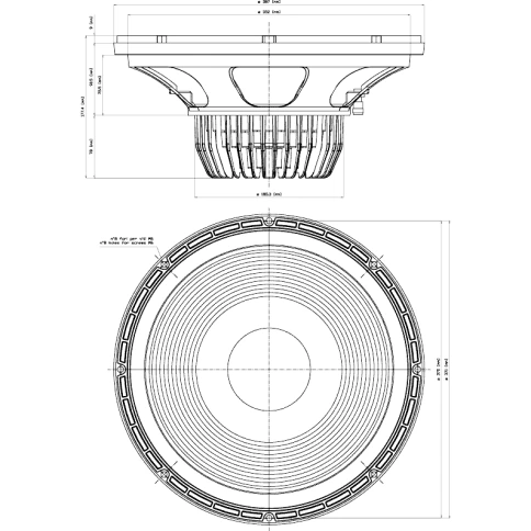 EIGHTEEN SOUND 15NLW9500/8 - 15' динамик НЧ, неодим, 8 Ом, 1000 Вт AES, 96dB, 39...2000 Гц фото 2