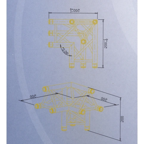 INVOLIGHT TN-31 - угловой модуль для 3-х ферм 90*, треугольн., 290х500 фото 2