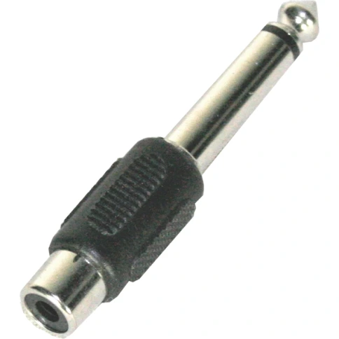 INVOTONE AD210 - переходник RCA мама <>6.35мм моно джек папа, корпус пластик фото 1
