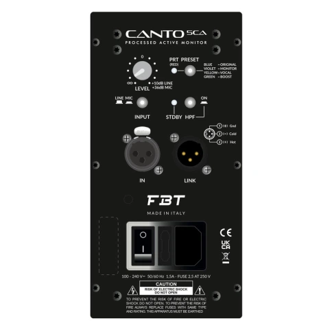 FBT CANTO 5CA W - двухполосная активная акустическая система, НЧ 5' + ВЧ 1', 150 Вт (белый) фото 3